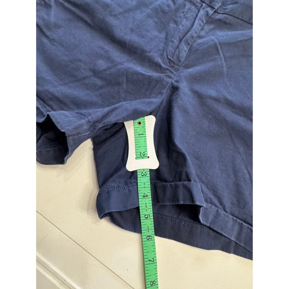 J. Crew Women’s Sz 6 100% Cotton Blue Broken In Chino Shorts - Picture 3 of 5